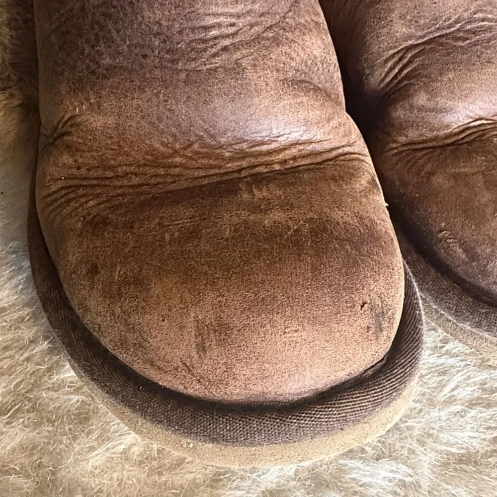 UGG Brown Shearling-Lined Mid-Calf Boots 8 (3045A)